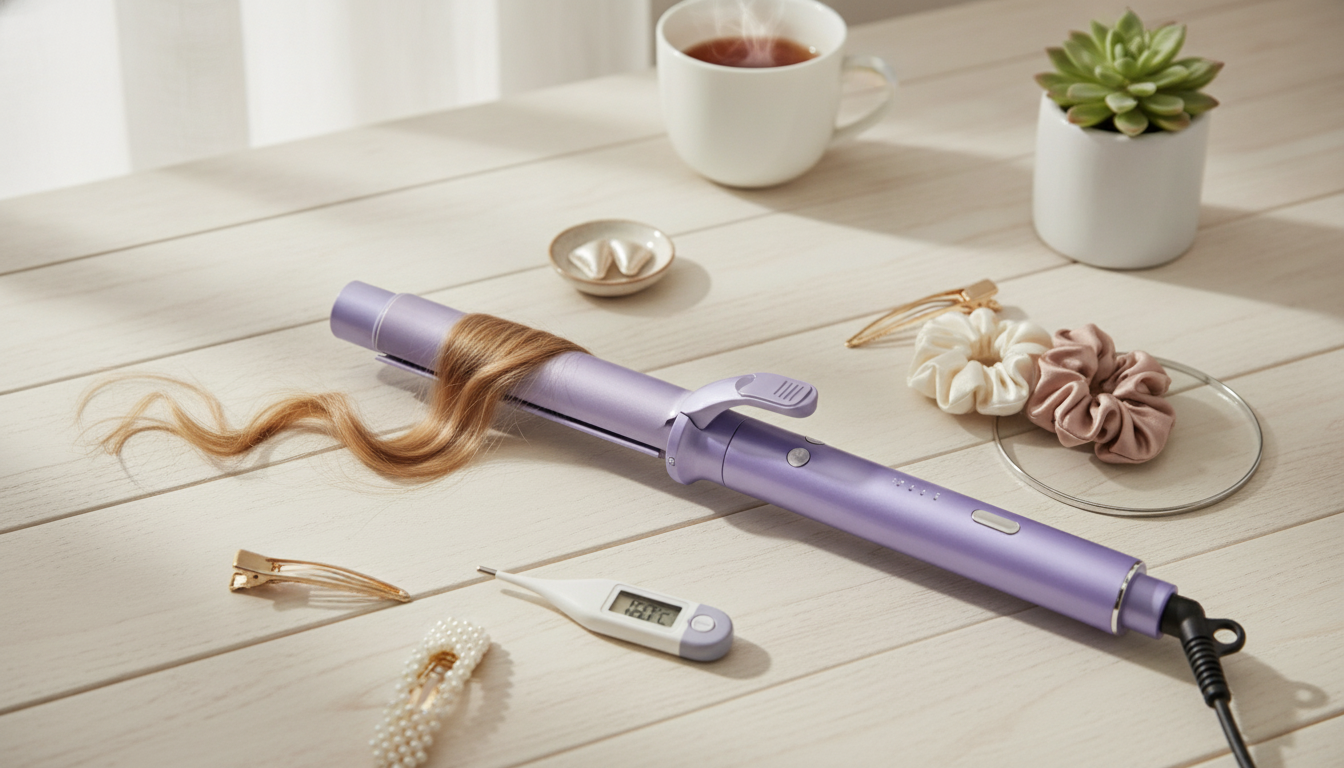 32mm Auto Ceramic Curler: Adjustable Heat for Soft Waves