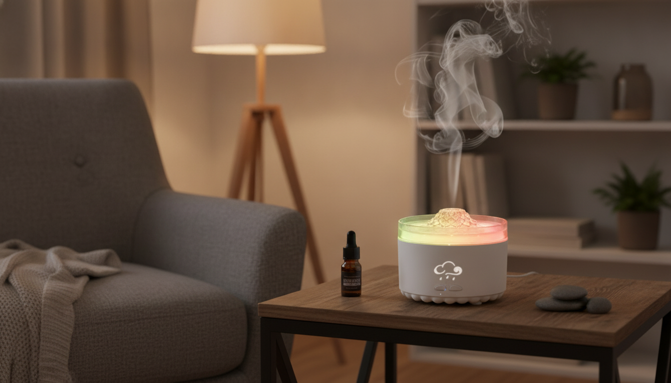 Lava Crack Humidifier Diffuser: Cozy Mist & Glow
