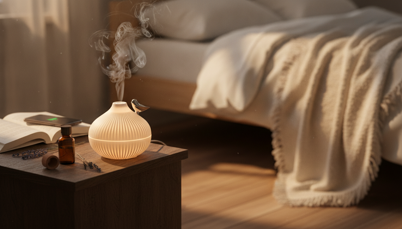 Mini USB Humidifier: Aromatherapy Mist + LED Glow